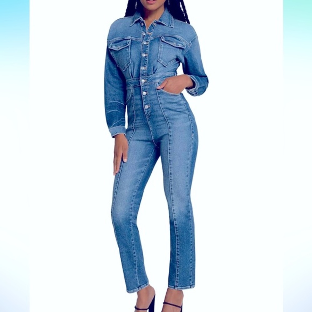 Women's Blue Denim Jumpsuit